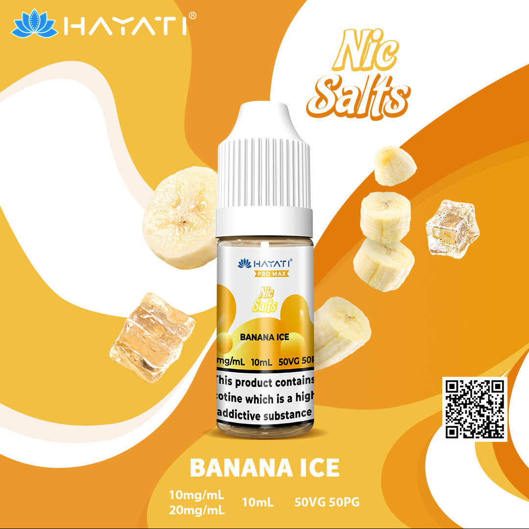 Hayati Pro Max Banana Ice 10ml Nic Salt Eliquid