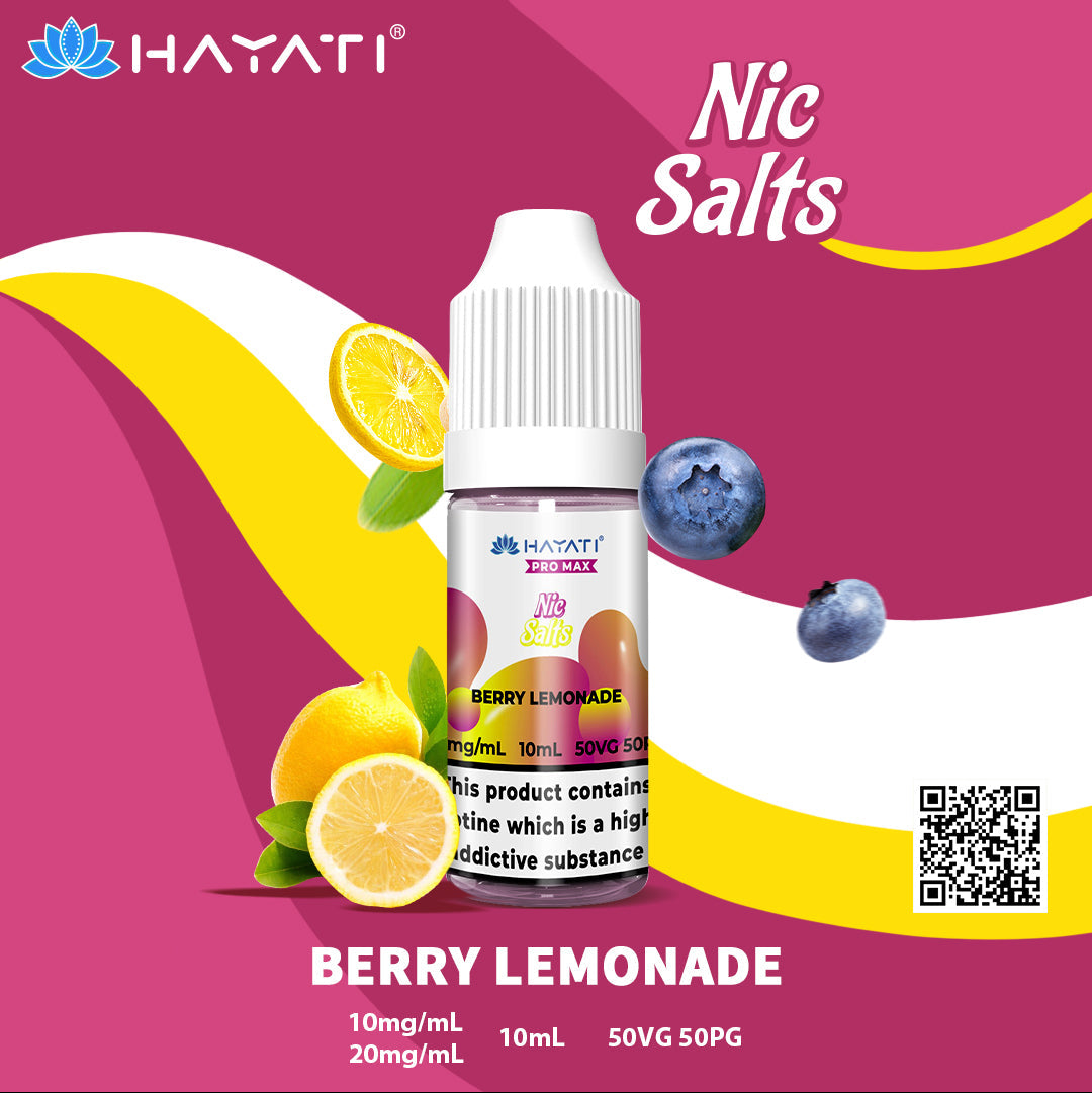 Hayati Pro Max Berry Lemonade 10ml Nic Salt Eliquid