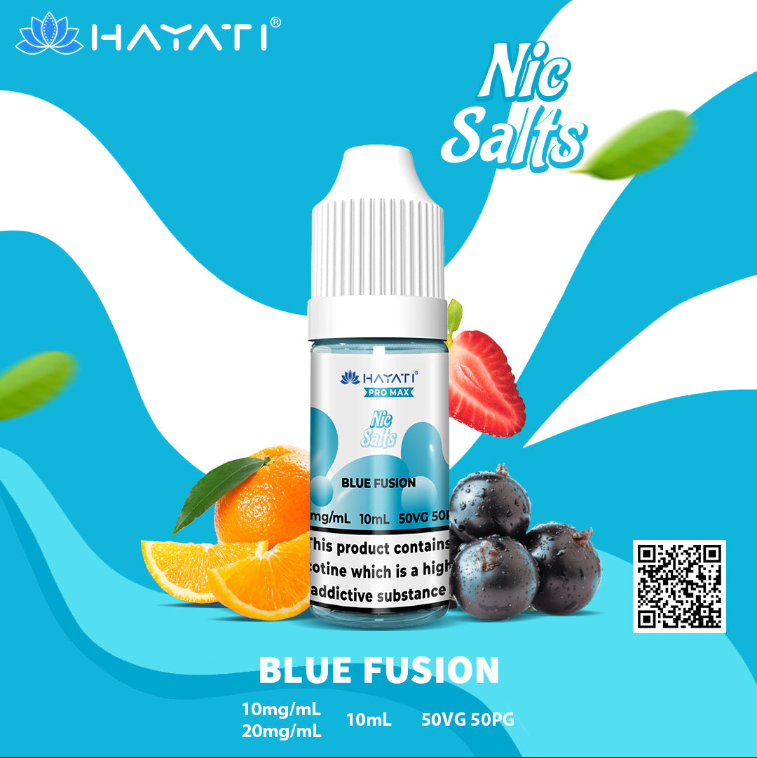 Hayati Pro Max Blue Fusion 10ml Nic Salt Eliquid