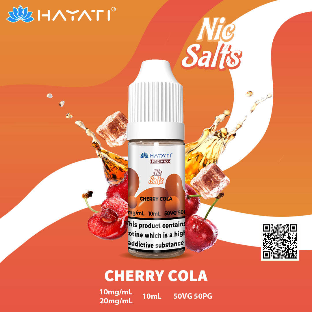 Hayati Pro Max Cherry Cola 10ml Nic Salt Eliquid