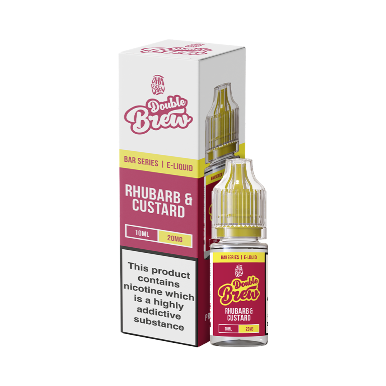Double Brew Rhubarb & Custard 10ml Nic Salt E-Liquid