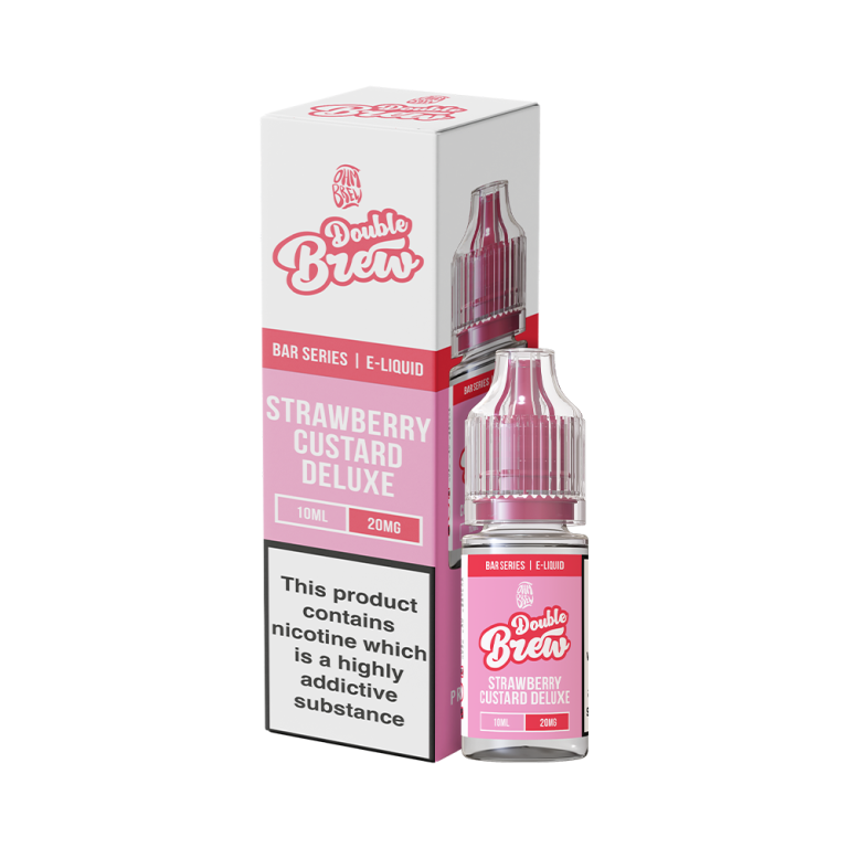 Double Brew Strawberry Custard Deluxe 10ml Nic Salt E-Liquid