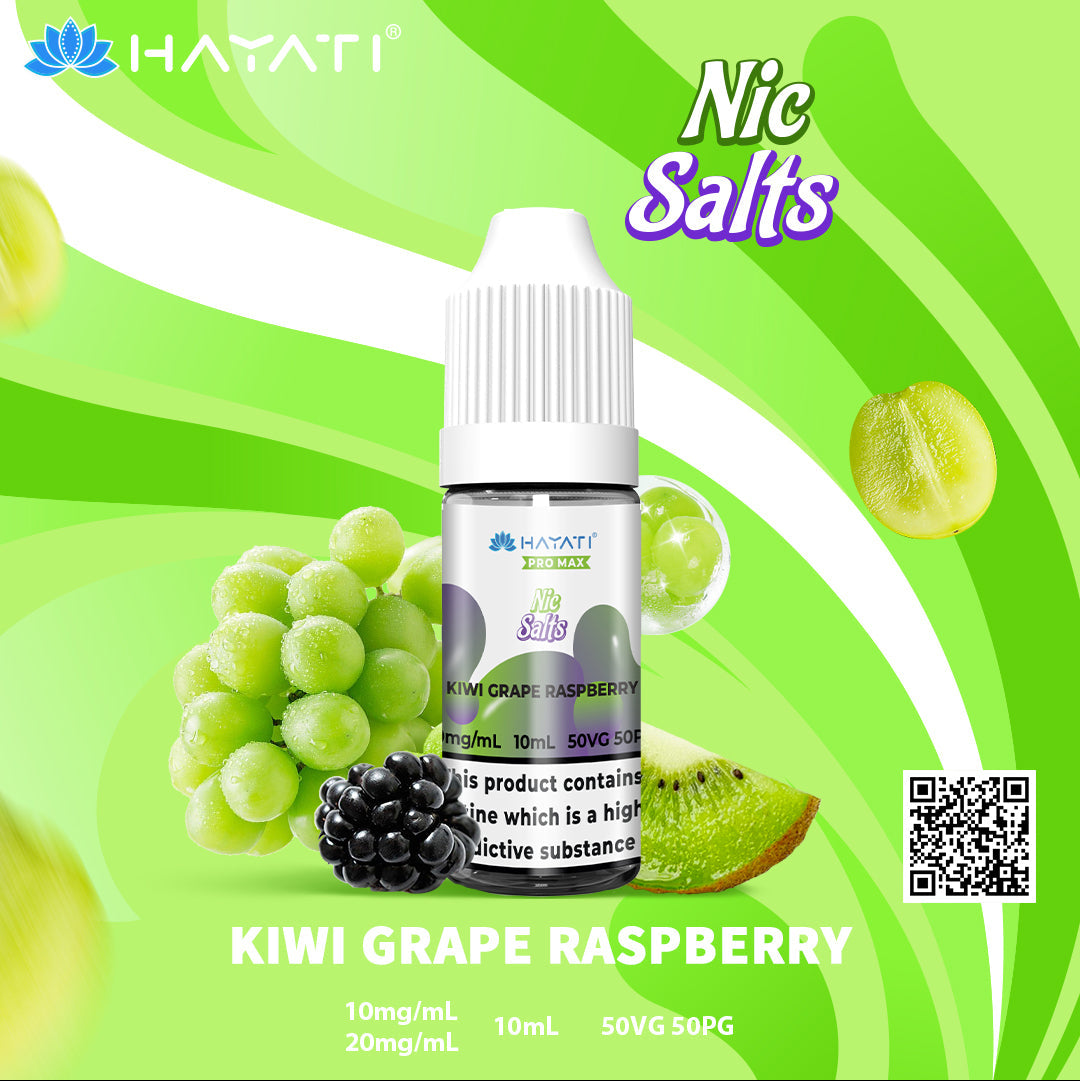Hayati Pro Max Kiwi Grape Raspberry 10ml Nic Salt Eliquid