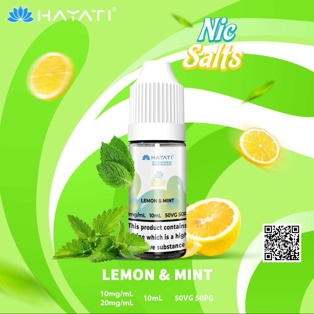 Hayati Pro Max Lemon & Mint 10ml Nic Salt Eliquid