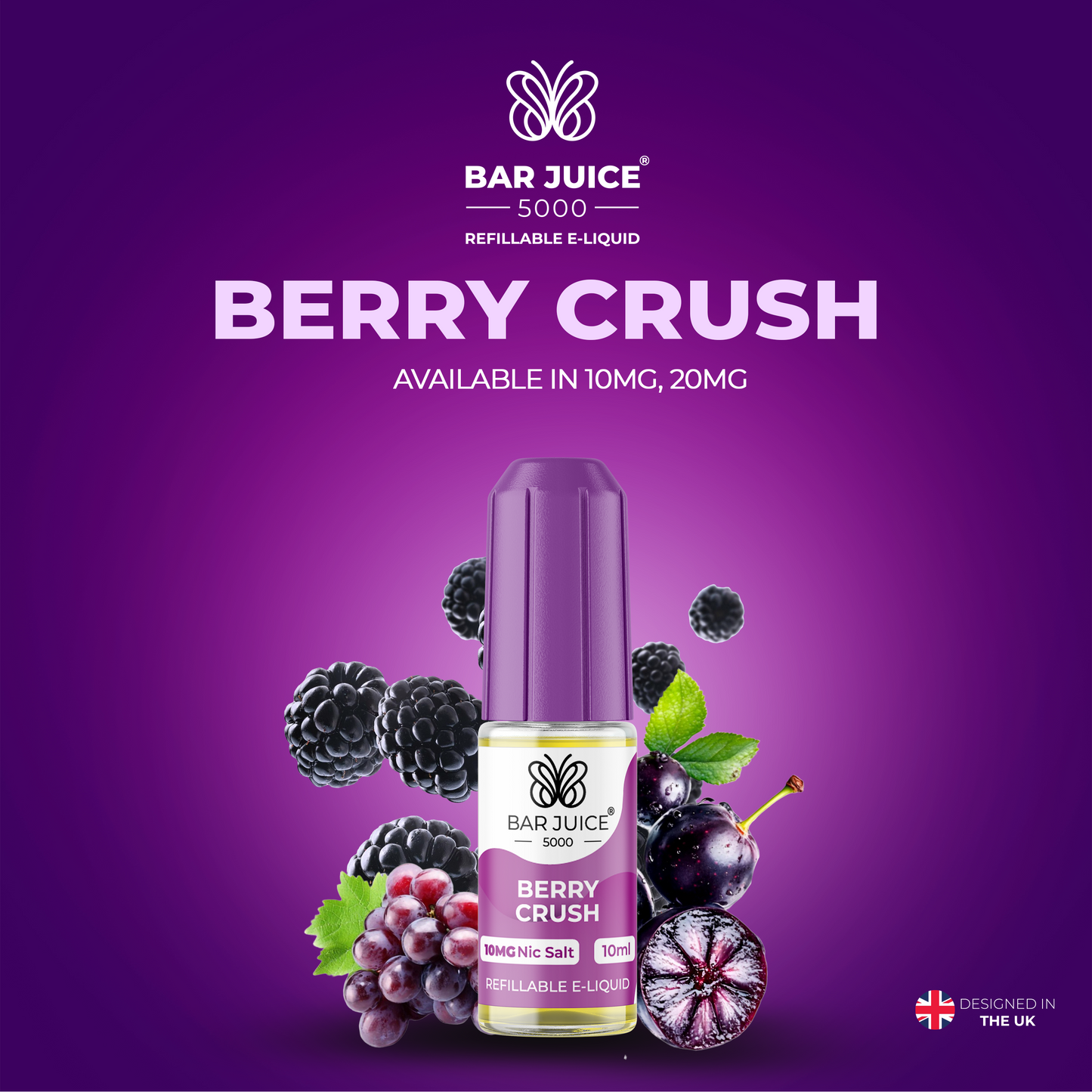 Bar Juice 5000 Berry Crush 10ml Nic Salt Eliquid