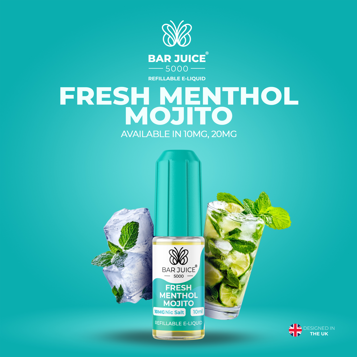 Bar Juice 5000 Fresh Menthol Mojito 10ml Nic Salt Eliquid