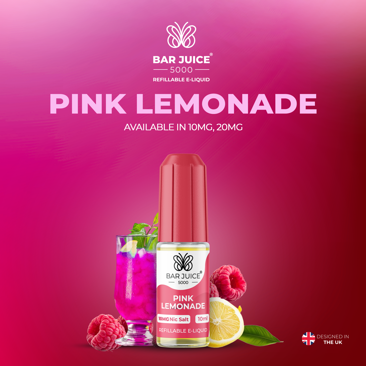Bar Juice 5000 Pink Lemonade 10ml Nic Salt Eliquid