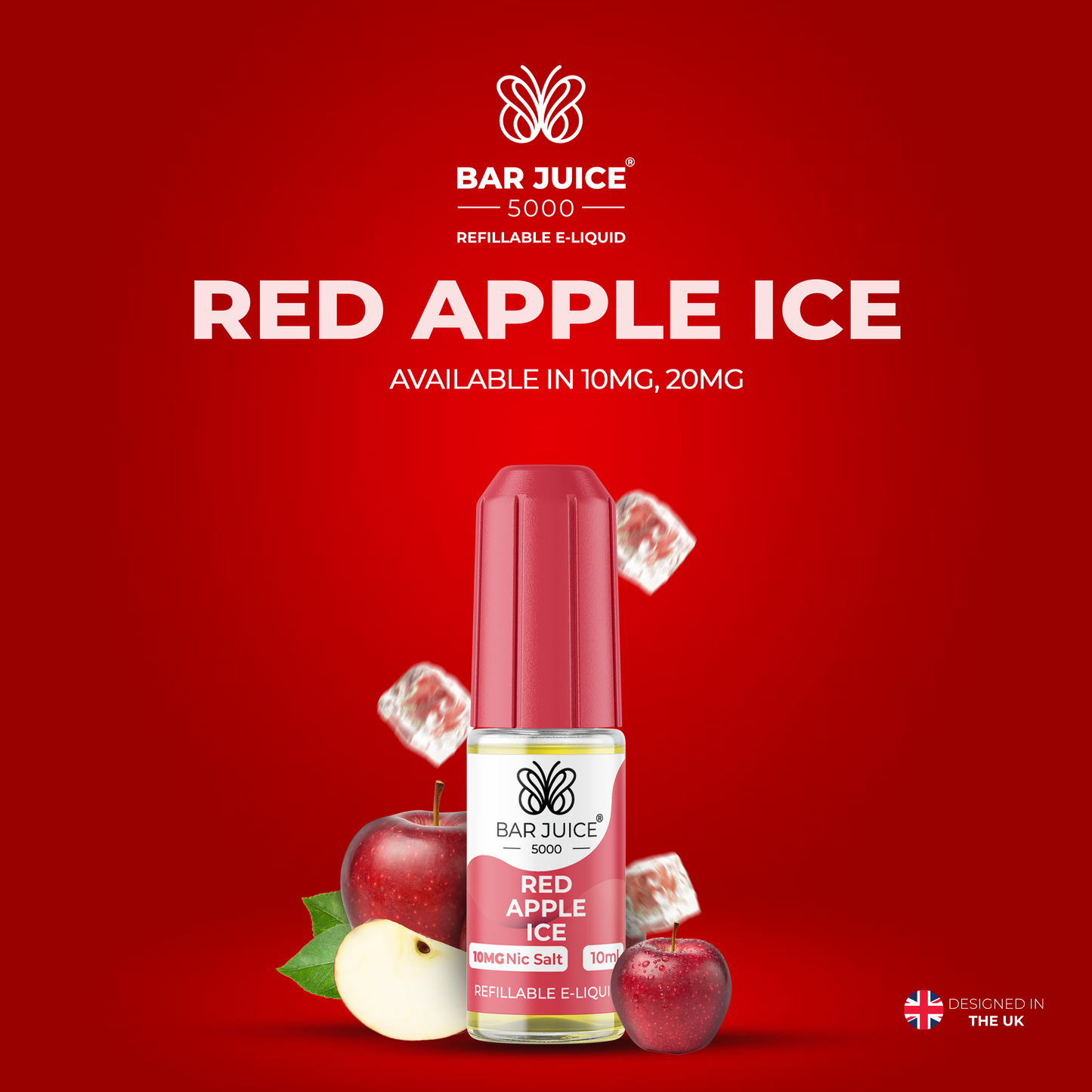 Bar Juice 5000 Red Apple Ice 10ml Nic Salt Eliquid