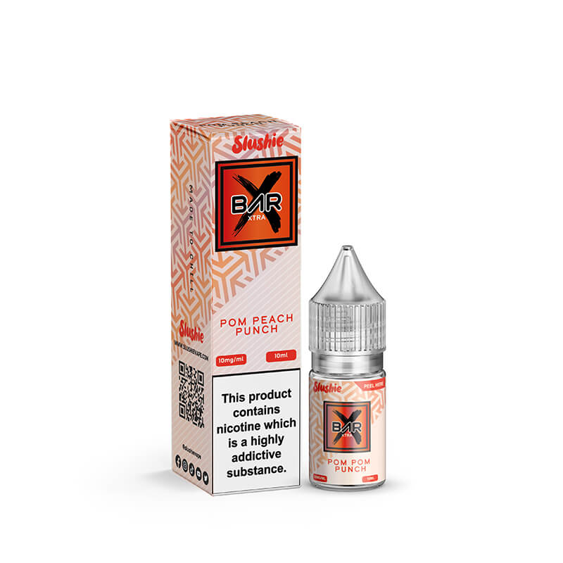 Slushie Bar Xtra Pom Peach Punch 10ml Nic Salt Eliquid