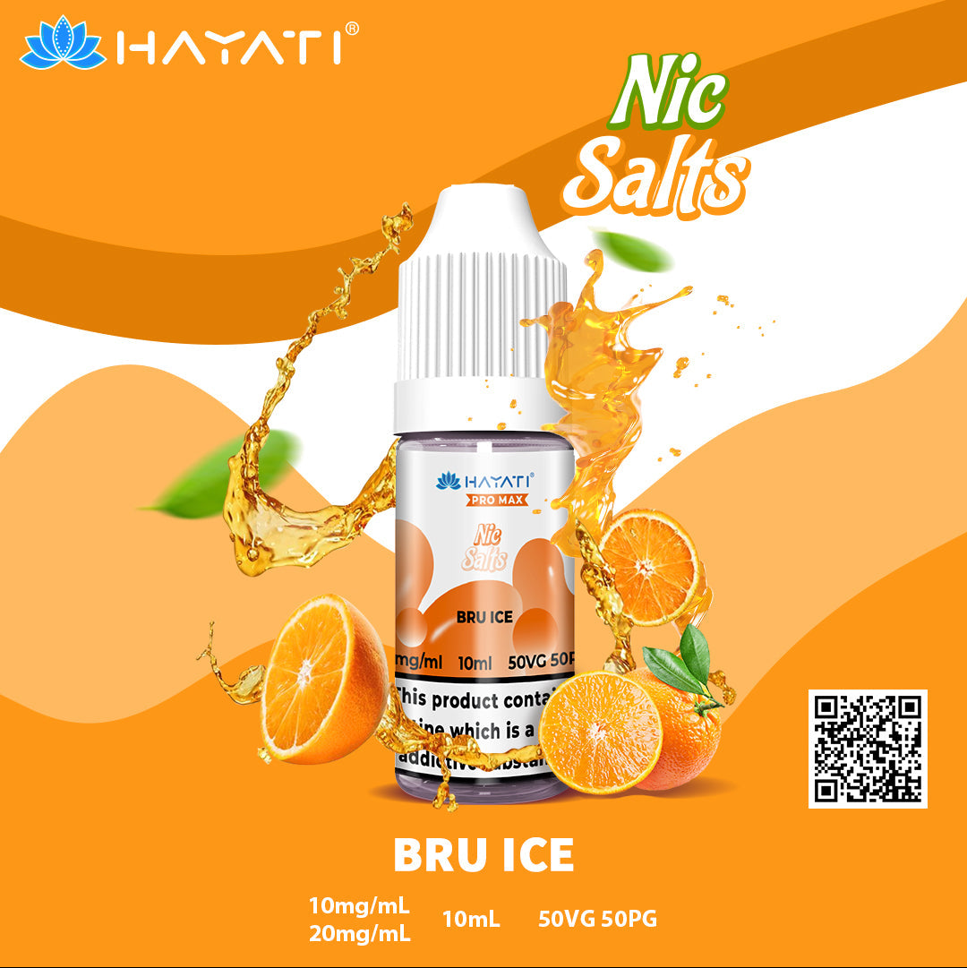 Hayati Pro Max Bru Ice 10ml Nic Salt Eliquid