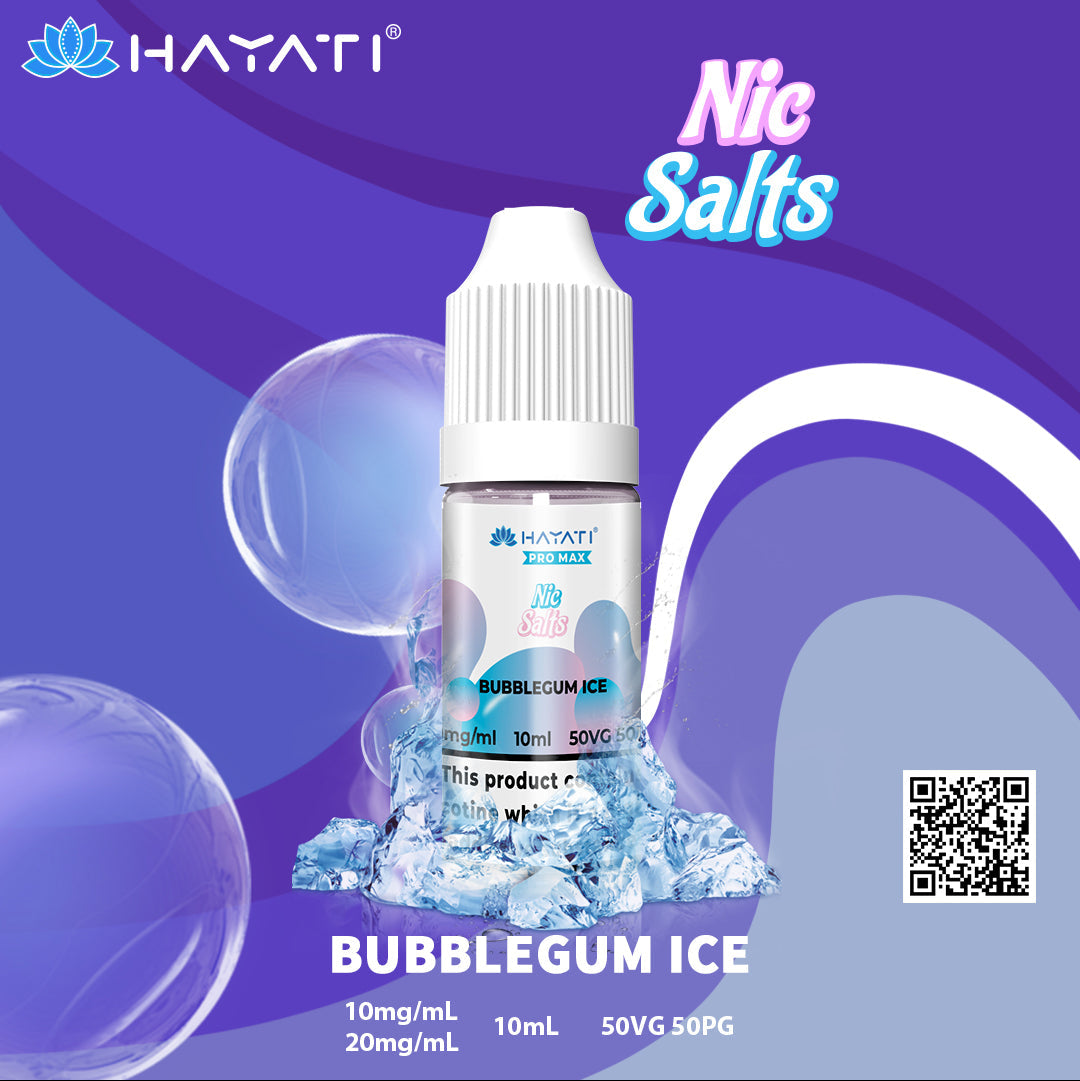 Hayati Pro Max Bubblegum Ice 10ml Nic Salt Eliquid