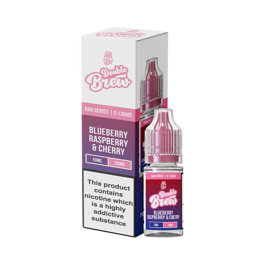 Double Brew Blueberry Raspberry & Cherry 10ml Nic Salt E-Liquid