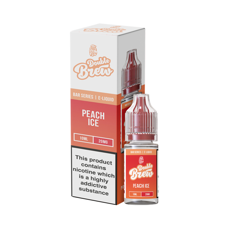 Double Brew Peach Ice 10ml Nic Salt E-Liquid