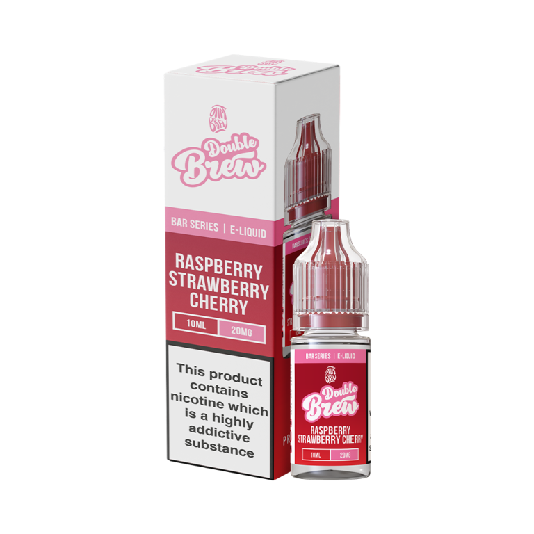 Double Brew Raspberry Strawberry Cherry 10ml Nic Salt E-Liquid