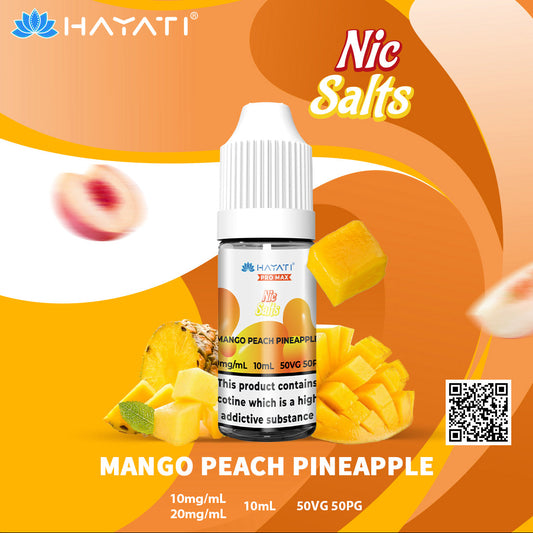 Hayati Pro Max Mango Peach Pineapple 10ml Nic Salt Eliquid