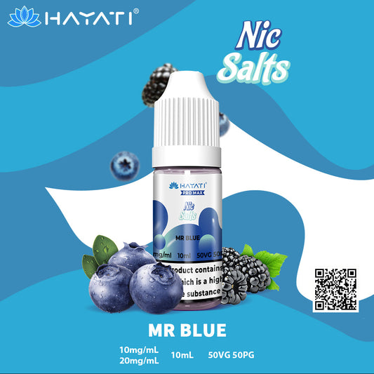 Hayati Pro Max Mr Blue 10ml Nic Salt Eliquid