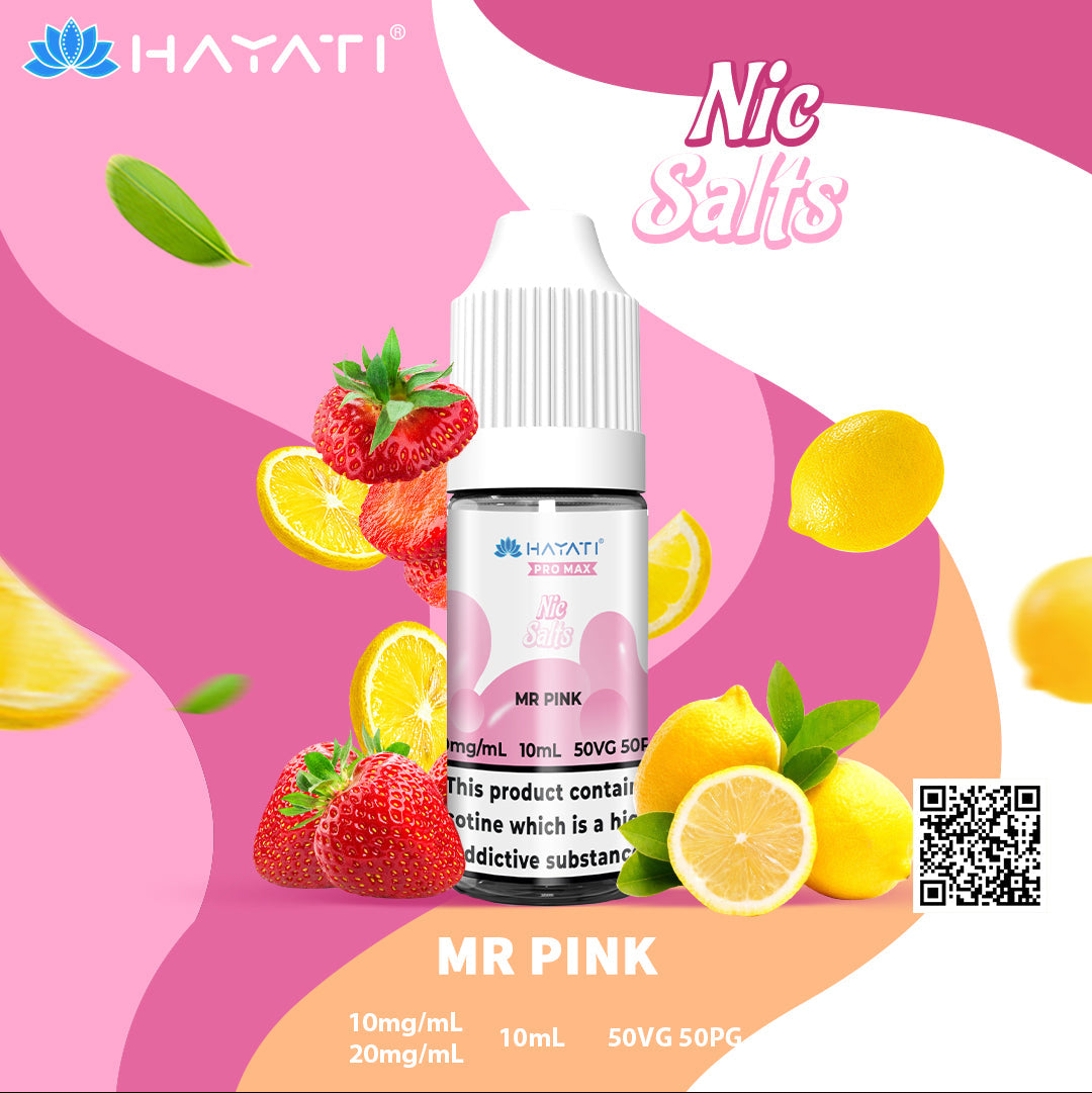 Hayati Pro Max Mr Pink 10ml Nic Salt Eliquid