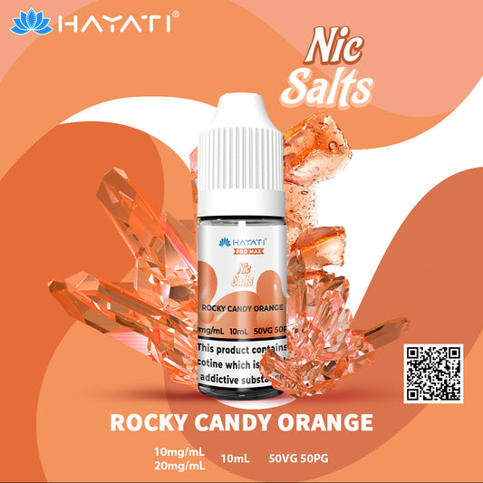 Hayati Pro Max Rocky Candy Orange 10ml Nic Salt Eliquid