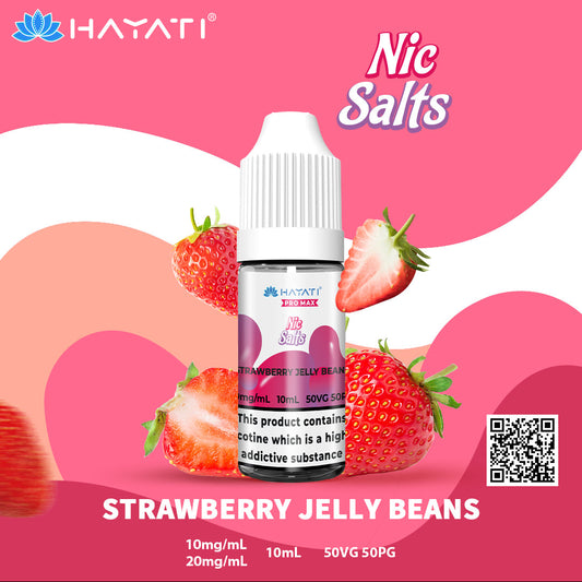 Hayati Pro Max Strawberry Jelly Beans 10ml Nic Salt Eliquid