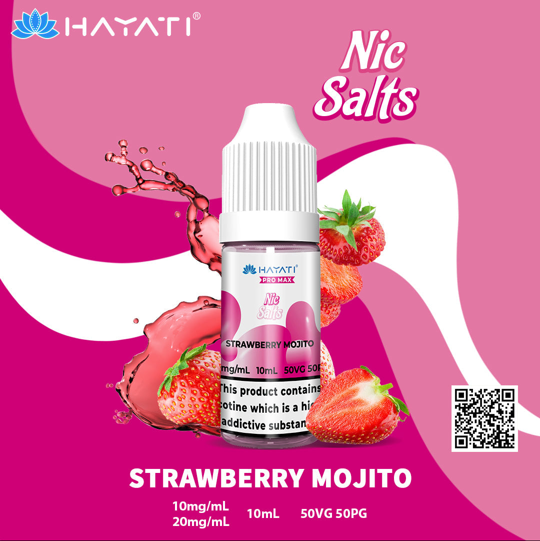 Hayati Pro Max Strawberry Mojito 10ml Nic Salt Eliquid