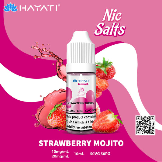 Hayati Pro Max Strawberry Mojito 10ml Nic Salt Eliquid