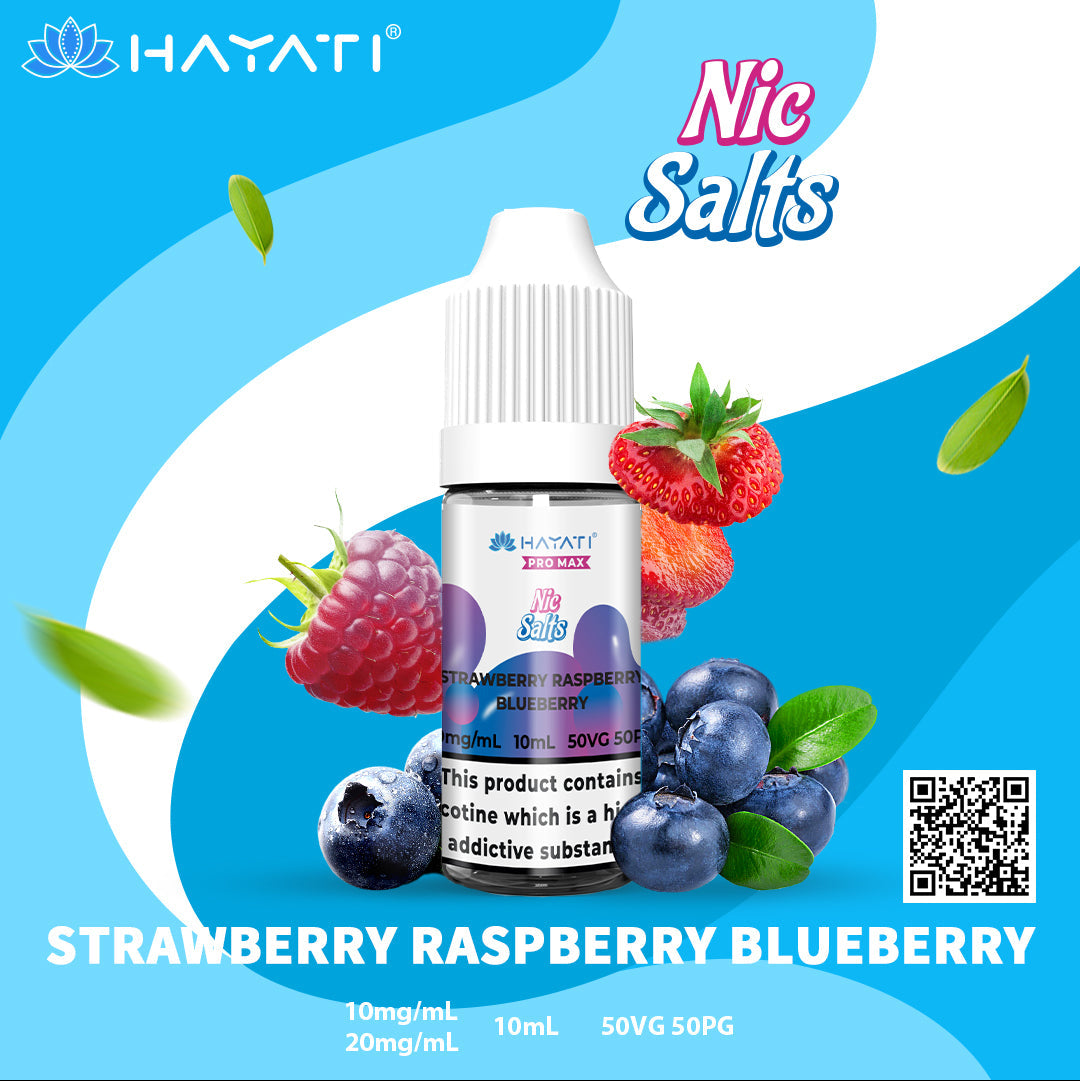 Hayati Pro Max Strawberry Raspberry Blueberry 10ml Nic Salt Eliquid