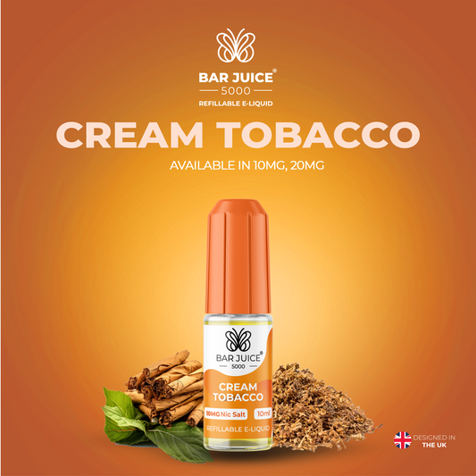 Bar Juice 5000 Cream Tobacco 10ml Nic Salt Eliquid