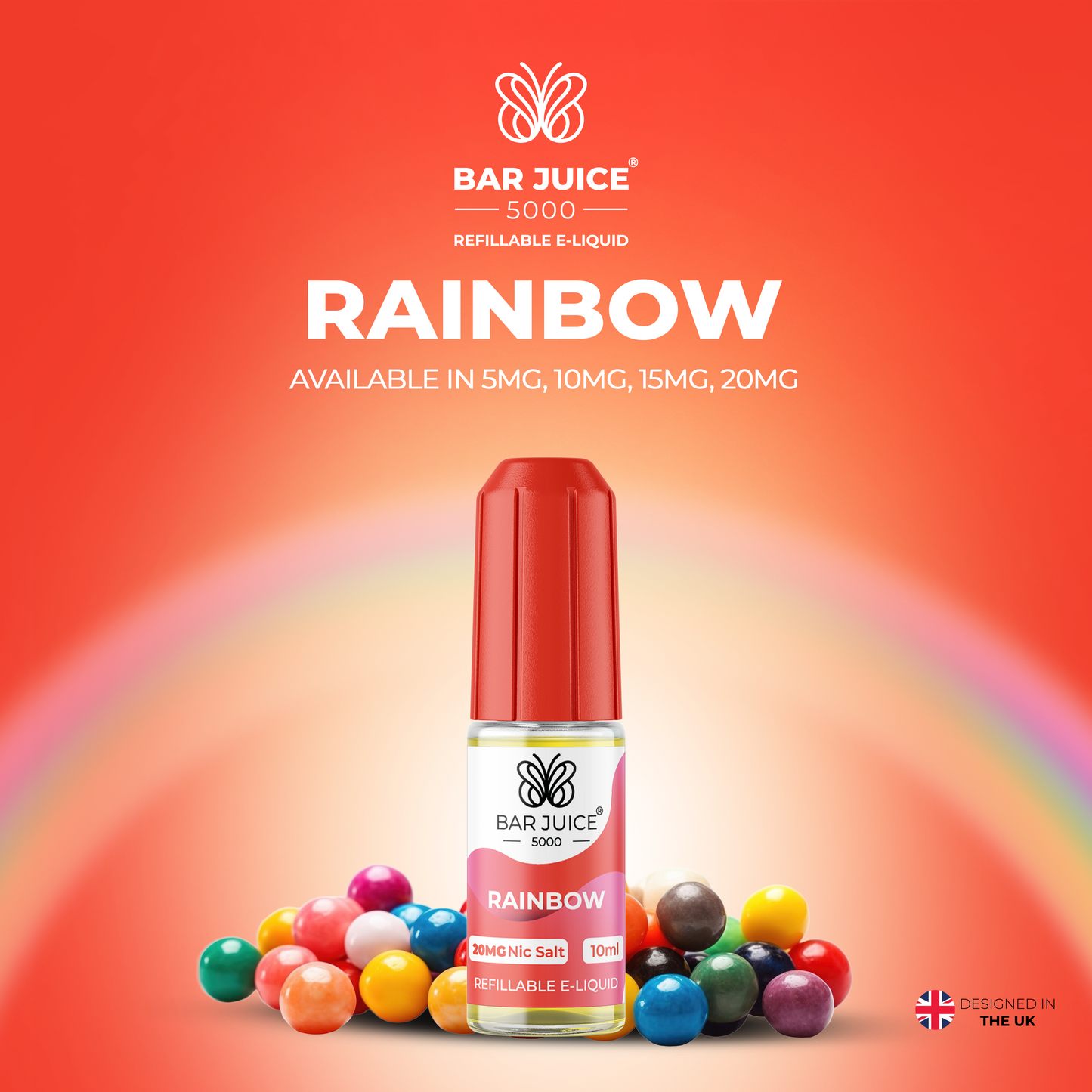 Bar Juice 5000 Rainbow 10ml Nic Salt Eliquid