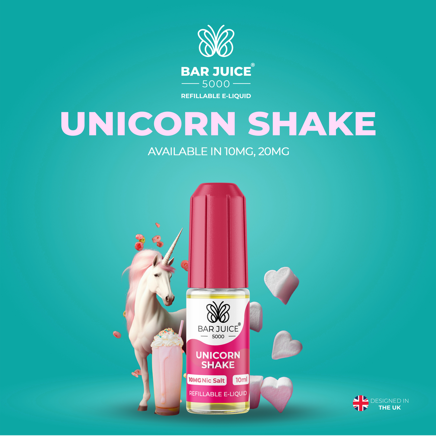 Bar Juice 5000 Unicorn Shake 10ml Nic Salt Eliquid